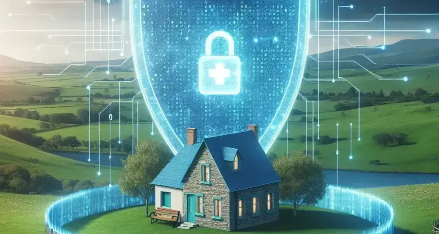 "Microsoft representatives announcing cybersecurity grants for rural hospitals, highlighting their commitment to improving digital security in healthcare across the U.S."